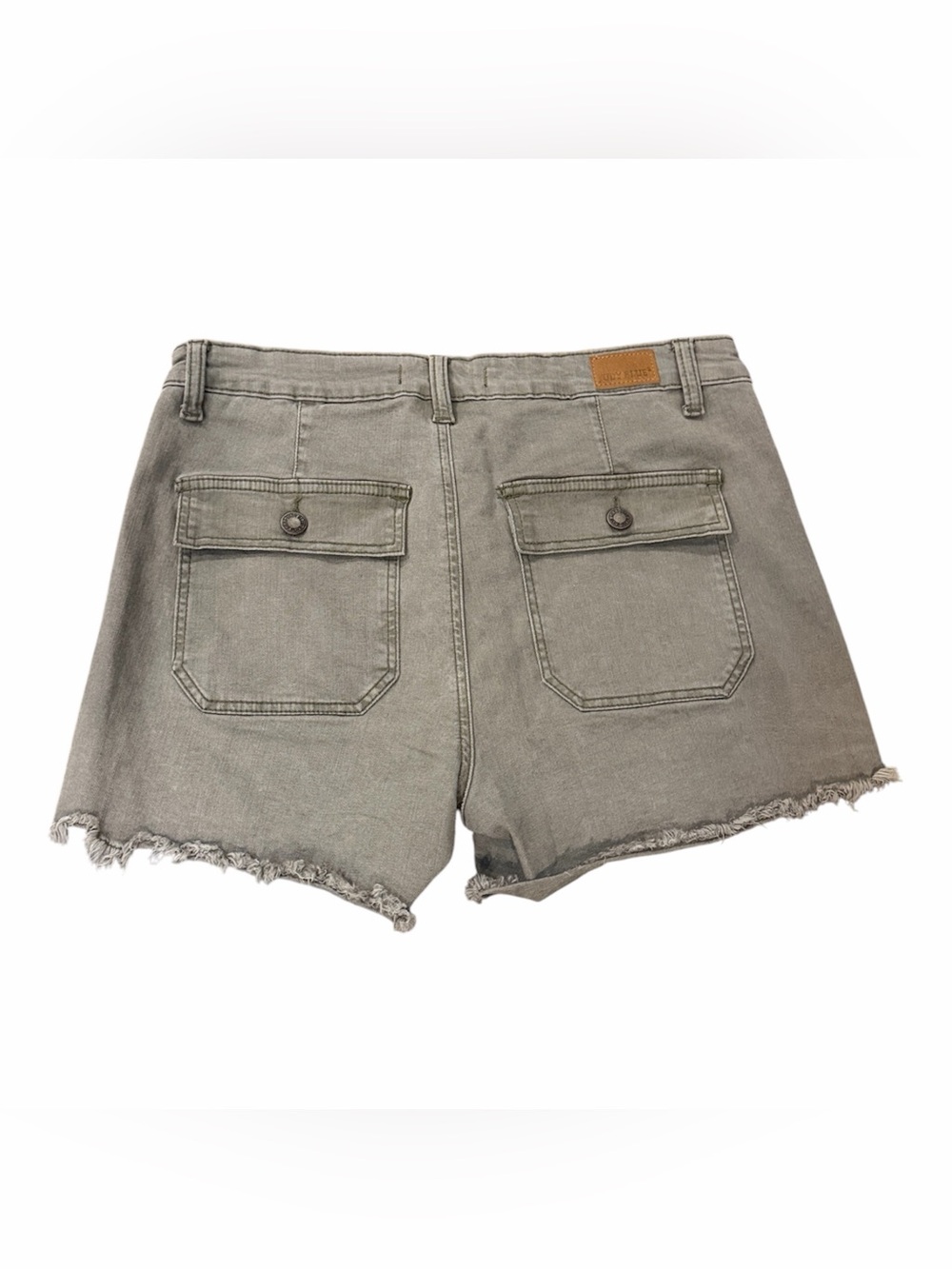 Judy Blue Grayish utility cutoff 3” short size large - Picture 2 of 6
